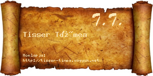Tisser Tímea névjegykártya